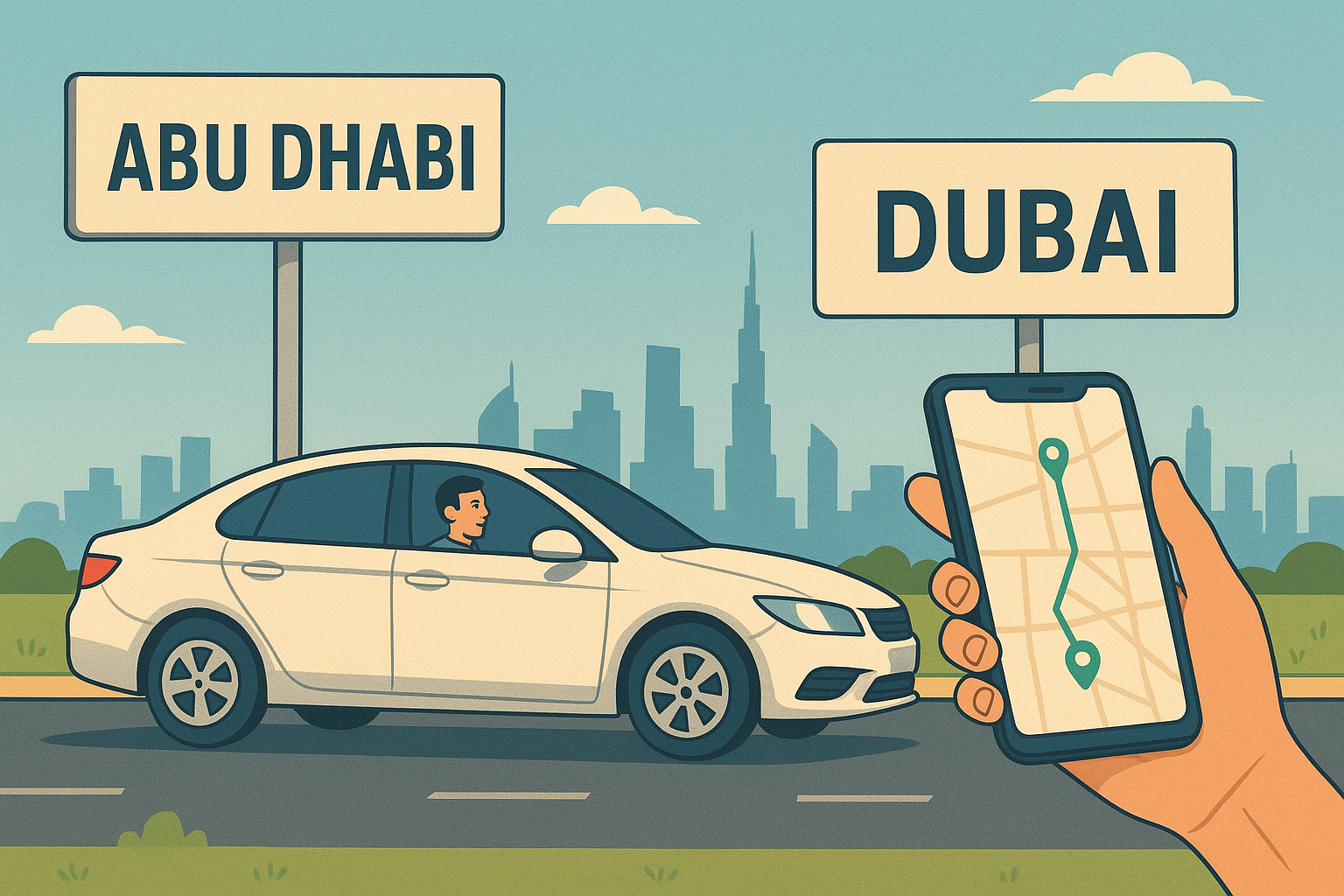 Abu Dhabi to Dubai transport service